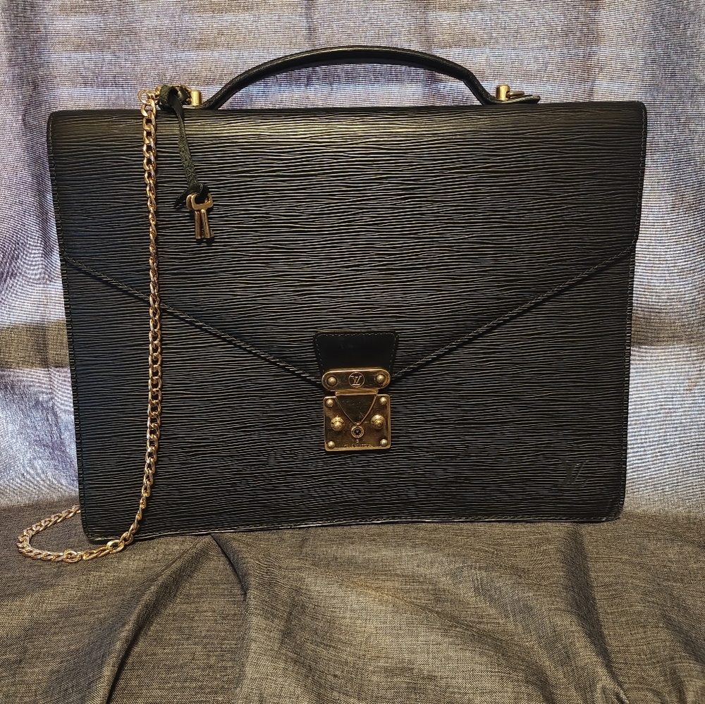 Louis Vuitton Black Epi Leather Briefcase